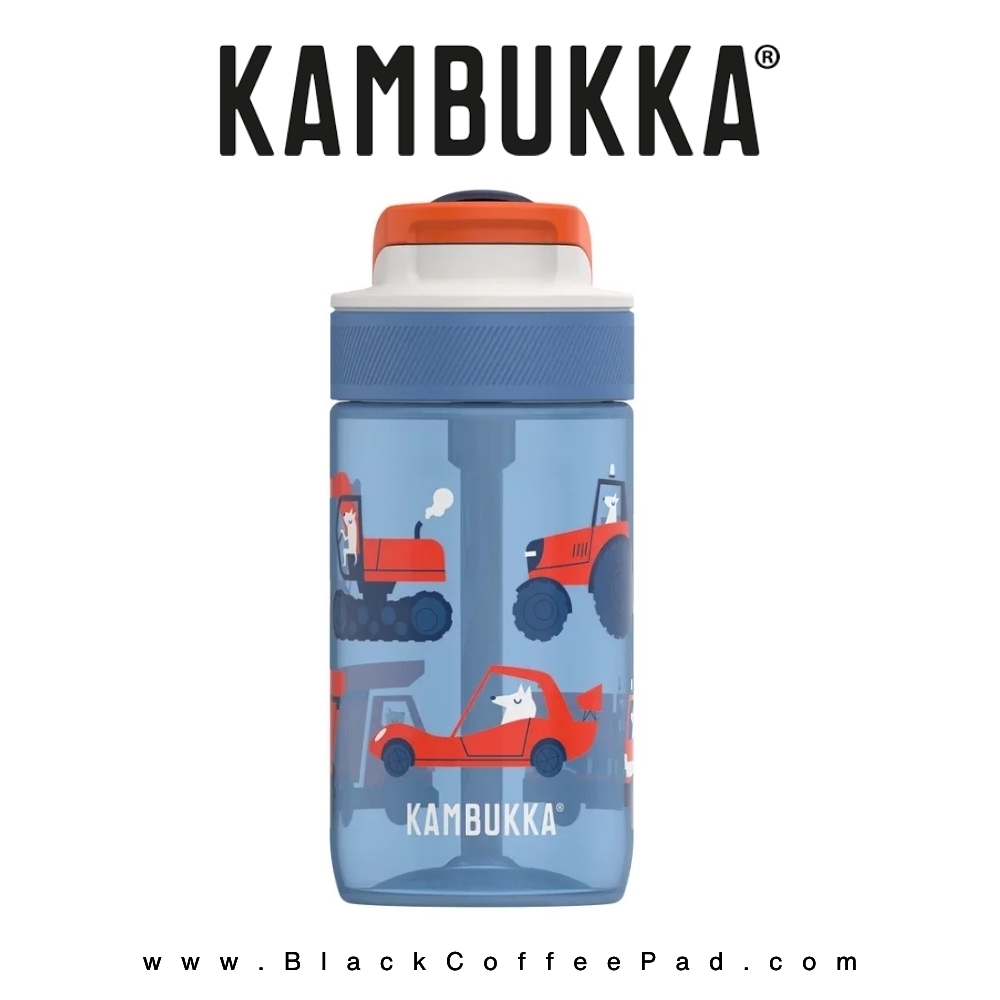  قمقمه کامبوکا بچه گانه نی دار مدل لاگون ۴۰۰ میلی لیتر | KAMBUKKA Road Dogs lagoon Bottle 400 ml 