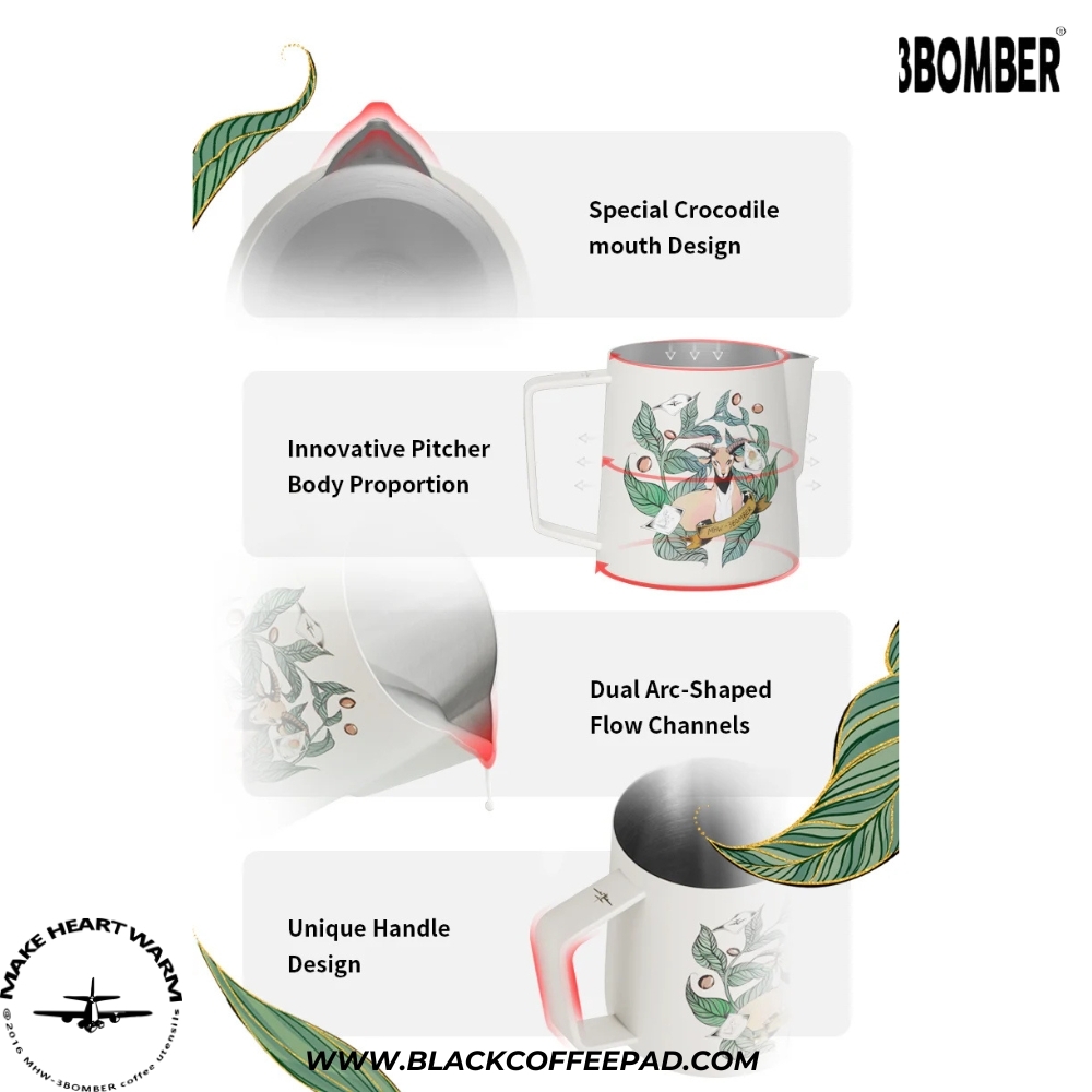  پیچر 500 میلی‌لیتری بمبر ورژن 5 سالگرد 6 لیمیتد ادیتشن | 600ml-Origin Milk Pitcher-6th Anniversary Limited Edition 
