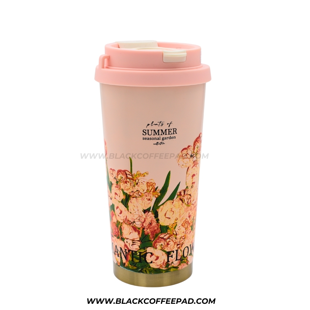  تراول ماگ 2 حالته swig Suck مدل summer seasonal garden گنجایش 530 میلی لیتر 