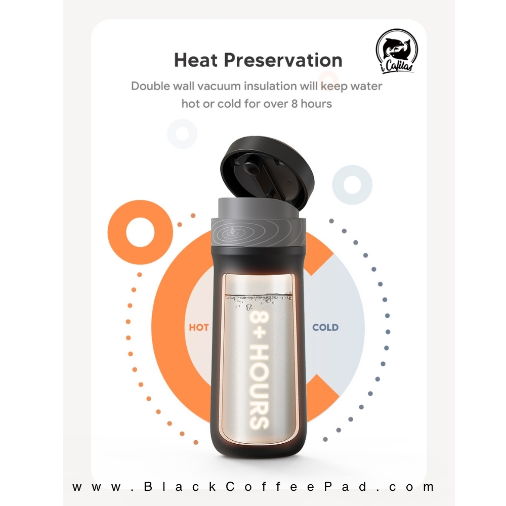  تراول ماگ آی کافیلاس مدل Insulated Thermal گنجایش 0.32 لیتر | Insulated Thermal Travel Mug 0.32 Litr 