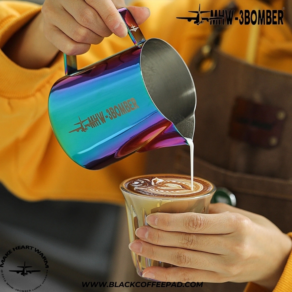  شیرجوش ام اچ دبلیو تری بمبر مدل پیچر ورژن 5 کد مولتی کالر | MHW-3BOMBER Latte Art Pitcher 5.0 Colorful 