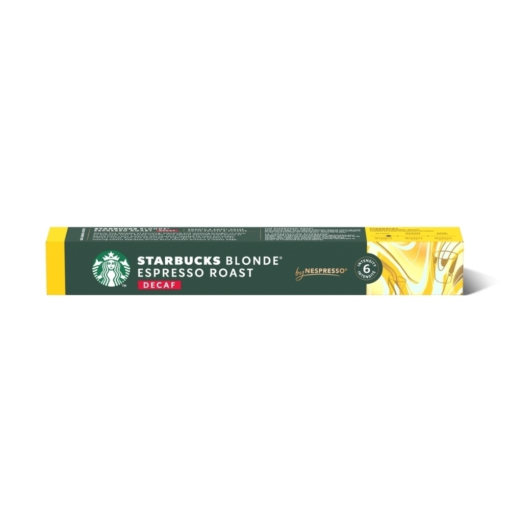  کپسول قهوه استارباکس سایز نسپرسو 10 عددی اسپرسو رست دیکف | Starbucks® Decaf Blond Espresso Roast 