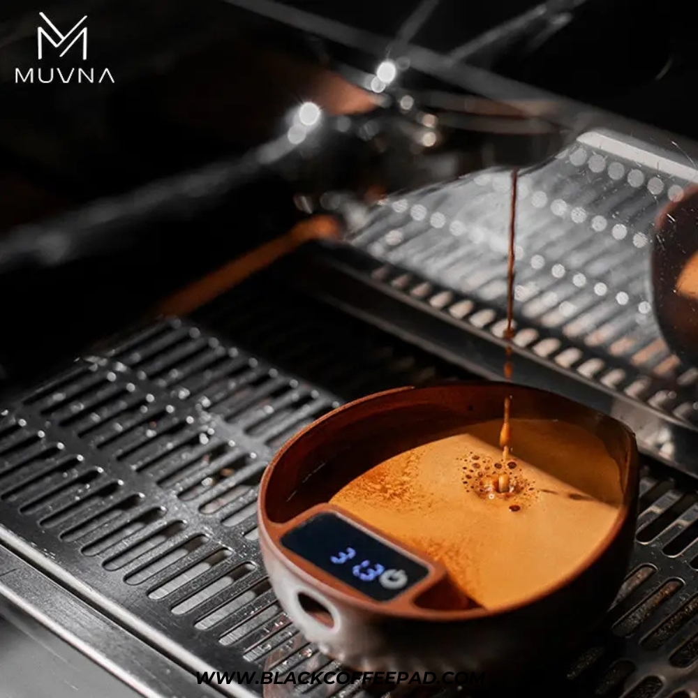  دوزینگ اسکیل قهوه موونا مدل چوبی همراه با اسپری آب | MUVNA Electronic Scale Coffee Bean Tray-Walnut 