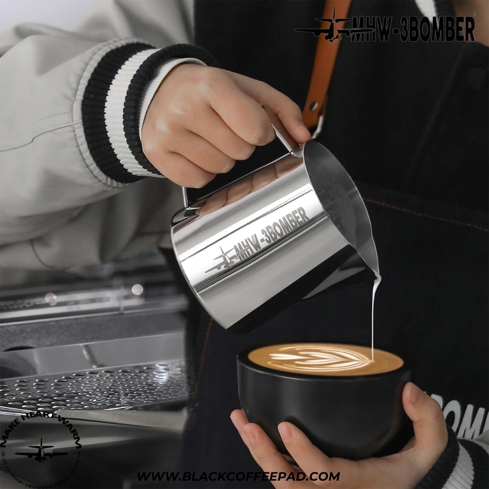  پیچر بمبر ورژن 5 ظرفیت 600 میلی لیتر رنگ استیل براق | MHW-3BOMBER Latte Art Pitcher 5.0 Glossy 