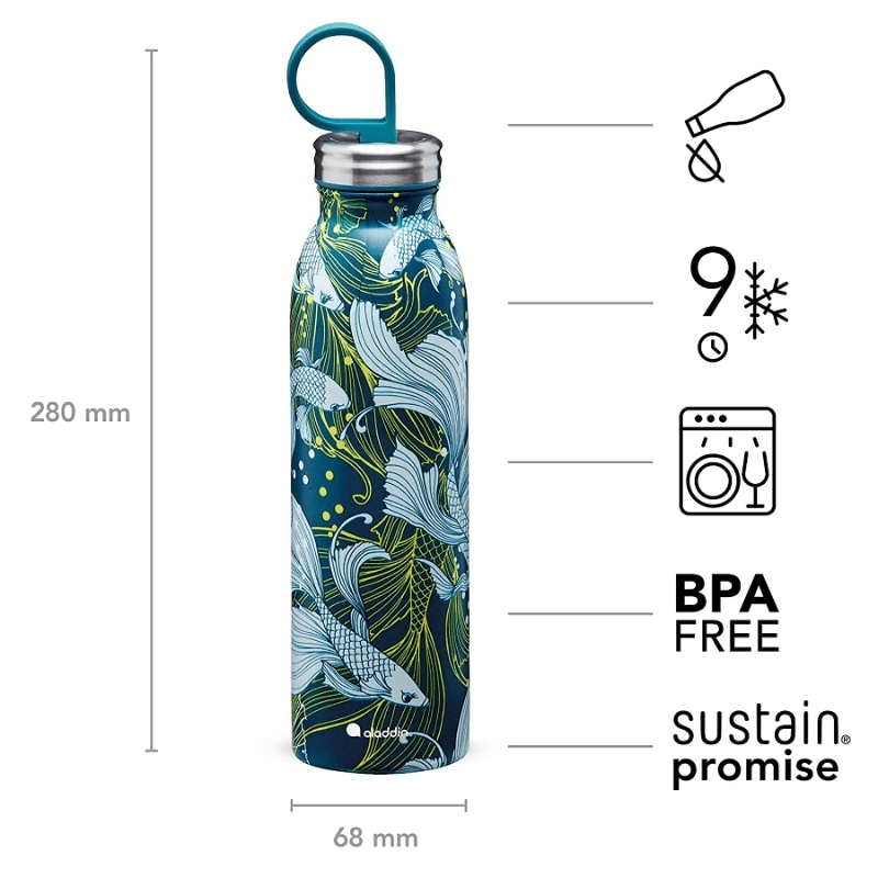  قمقمه علاالدین مدل استایل گنجایش ۰٫۵۵ لیتر | ALADDIN Chilled Thermavac™ Style Stainless Steel Water Bottle 0.55L 