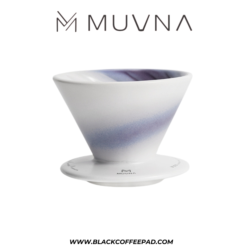  v60 سرامیکی مدل ژینگوو سرامیکی بنفش | MUVNA Ceramic xingwo V60 purple Coffee Pour Over Manual Brew 