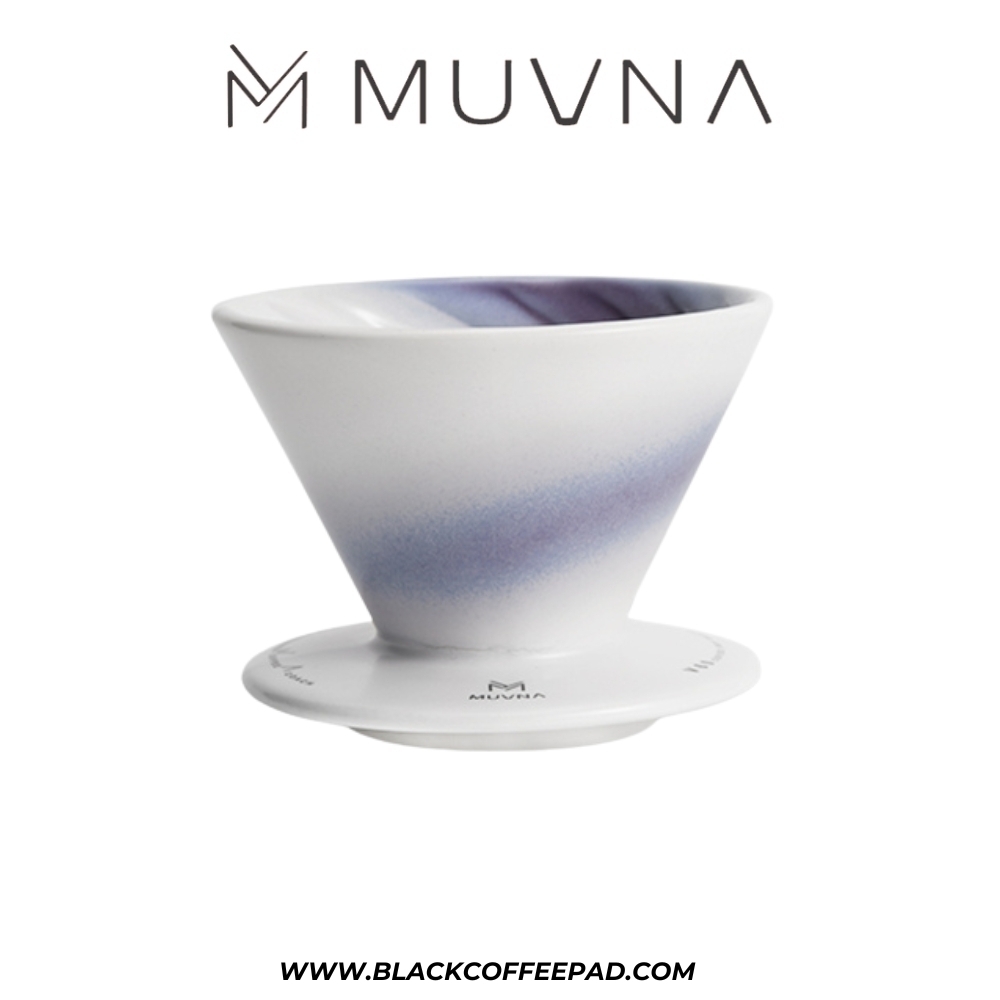  v60 سرامیکی مدل ژینگوو سرامیکی بنفش | MUVNA Ceramic xingwo V60 purple Coffee Pour Over Manual Brew 