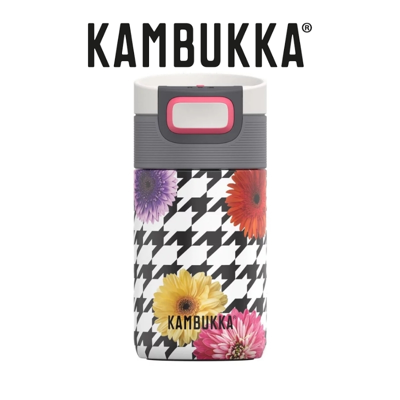   تراول ماگ کامبوکا مدل اتنا فلورال پتچ وورک براش ۰٫۳ لیتر | Kambukka Etna Floral Patchwork 0.3 Litre  