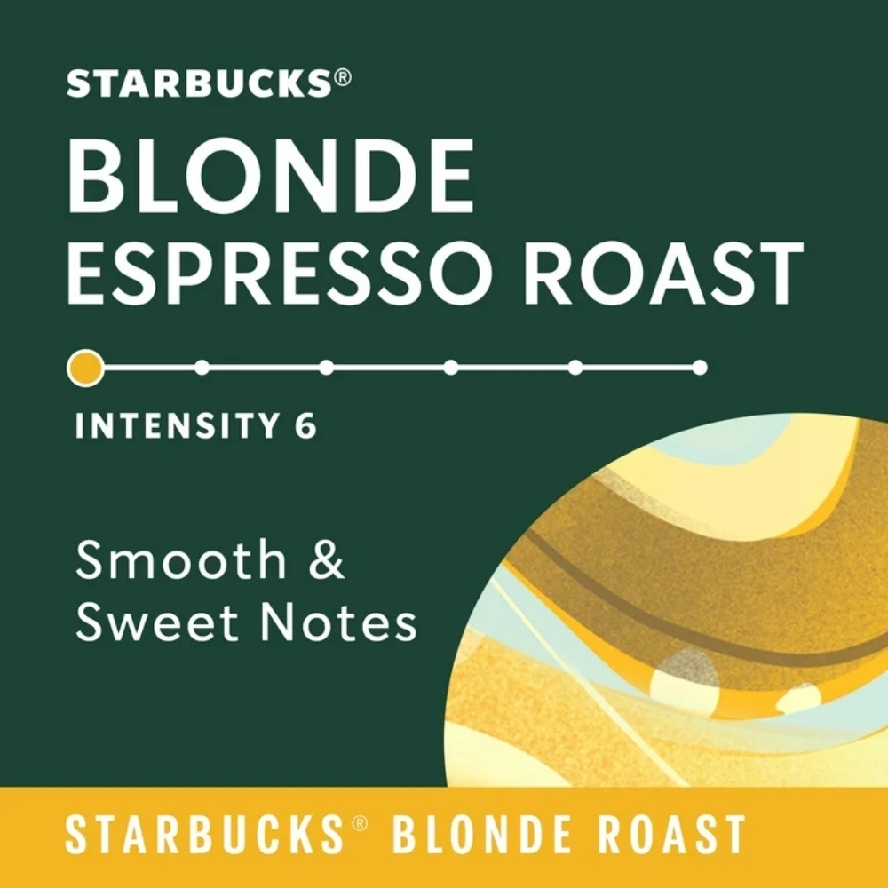 کپسول قهوه استارباکس سایز نسپرسو 10 عددی اسپرسو رست دیکف | Starbucks® Decaf Blond Espresso Roast
