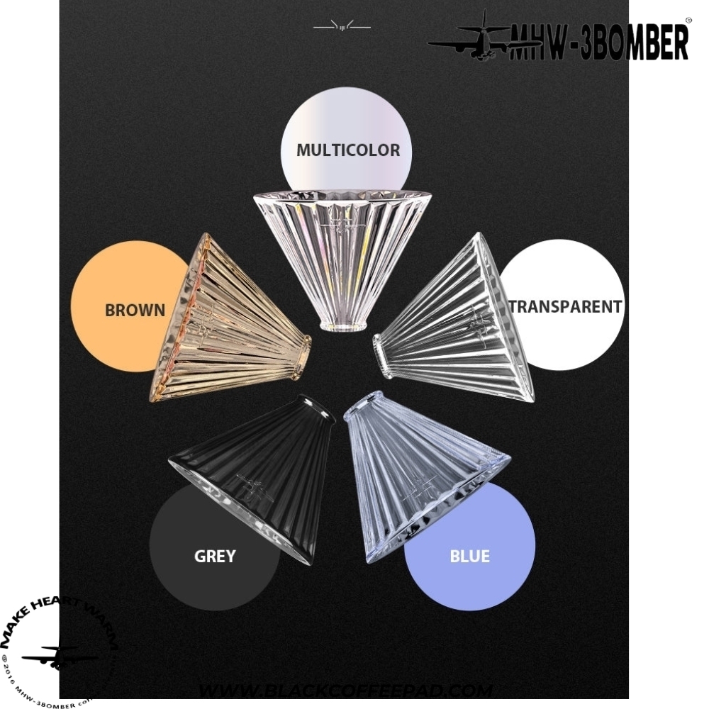  دریپر بمبر مدل وی 60 کد 01 | MHW-3BOMBER - Elf Glass Coffee Dripper V60 - V01 Coffee Dripper 
