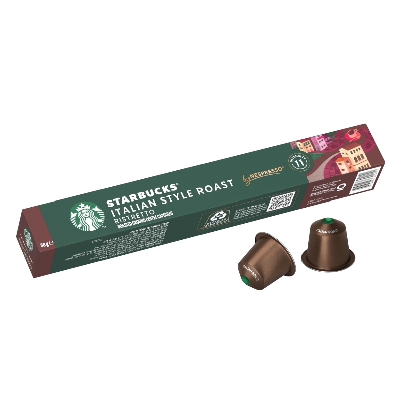  کپسول قهوه استارباکس سایز نسپرسو ایتالین استایل رست 10 عددی | Italian Style Roast Starbucks by Nespresso® 10 pods 