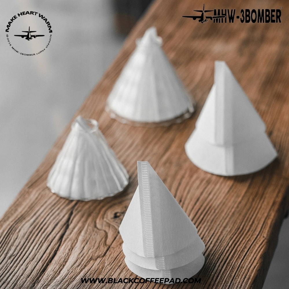 فیلتر کاغذی v60 بمبر سایز 01 صد عددی | MHW-3BOMBER Cone Coffee Filter Paper