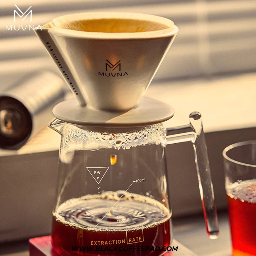  قهوه‌ساز v60 موونا مدل ژینگ چوان سرامیکی صورتی | MUVNA XingChuan pink ceramic v60 filter cup 