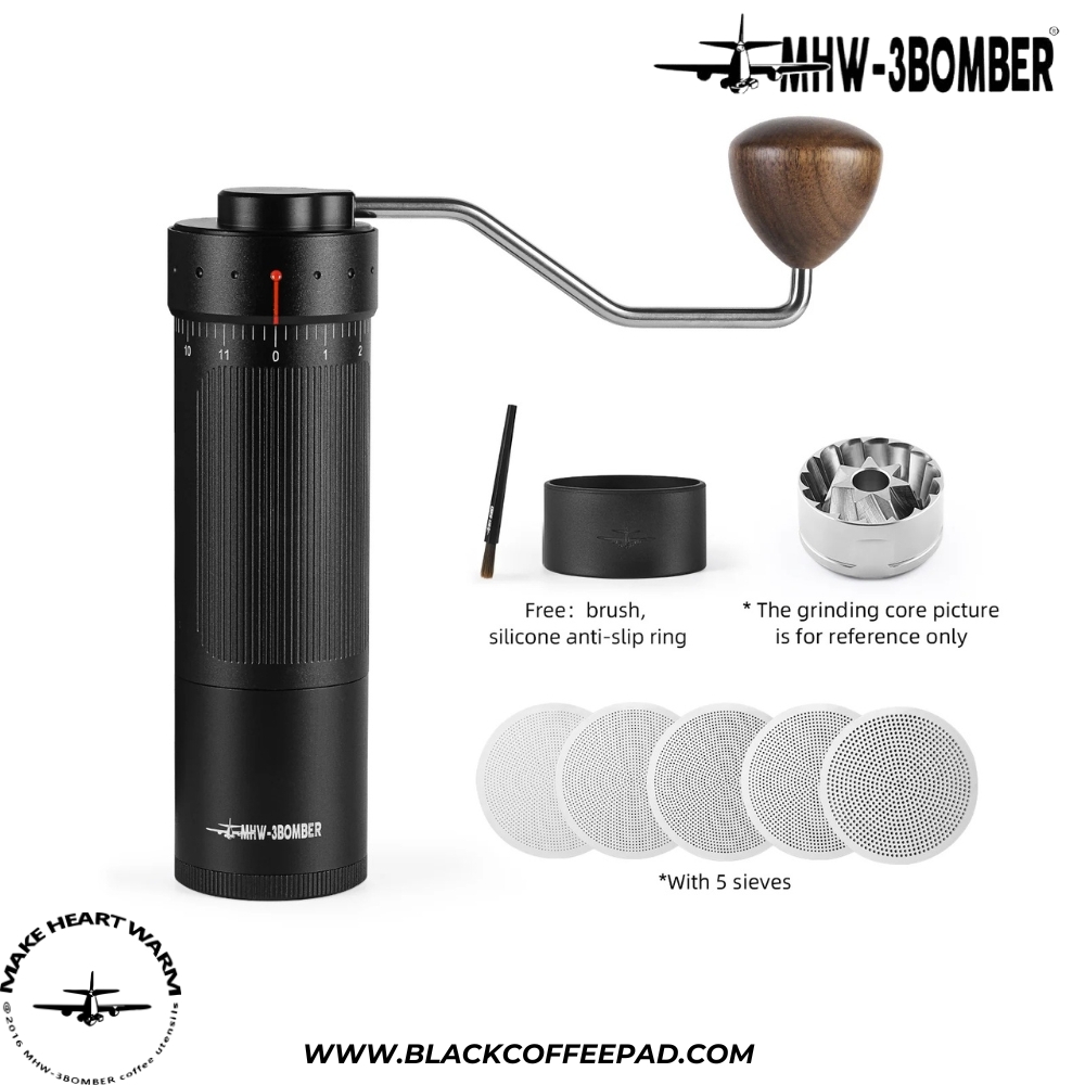 آسیاب قهوه دستی بمبر مدل Blade R3 رنگ مشکی | MHW-3BOMBER Blade R3 Manual Coffee Grinder