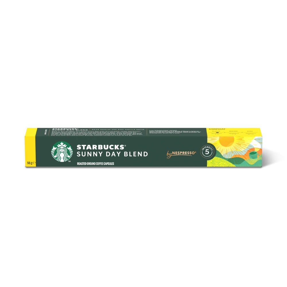  کپسول قهوه استارباکس سایز نسپرسو 10 عددی سانی دی بلند | Sunny Day Blend Single Origin Starbucks by Nespresso® 10 pods 