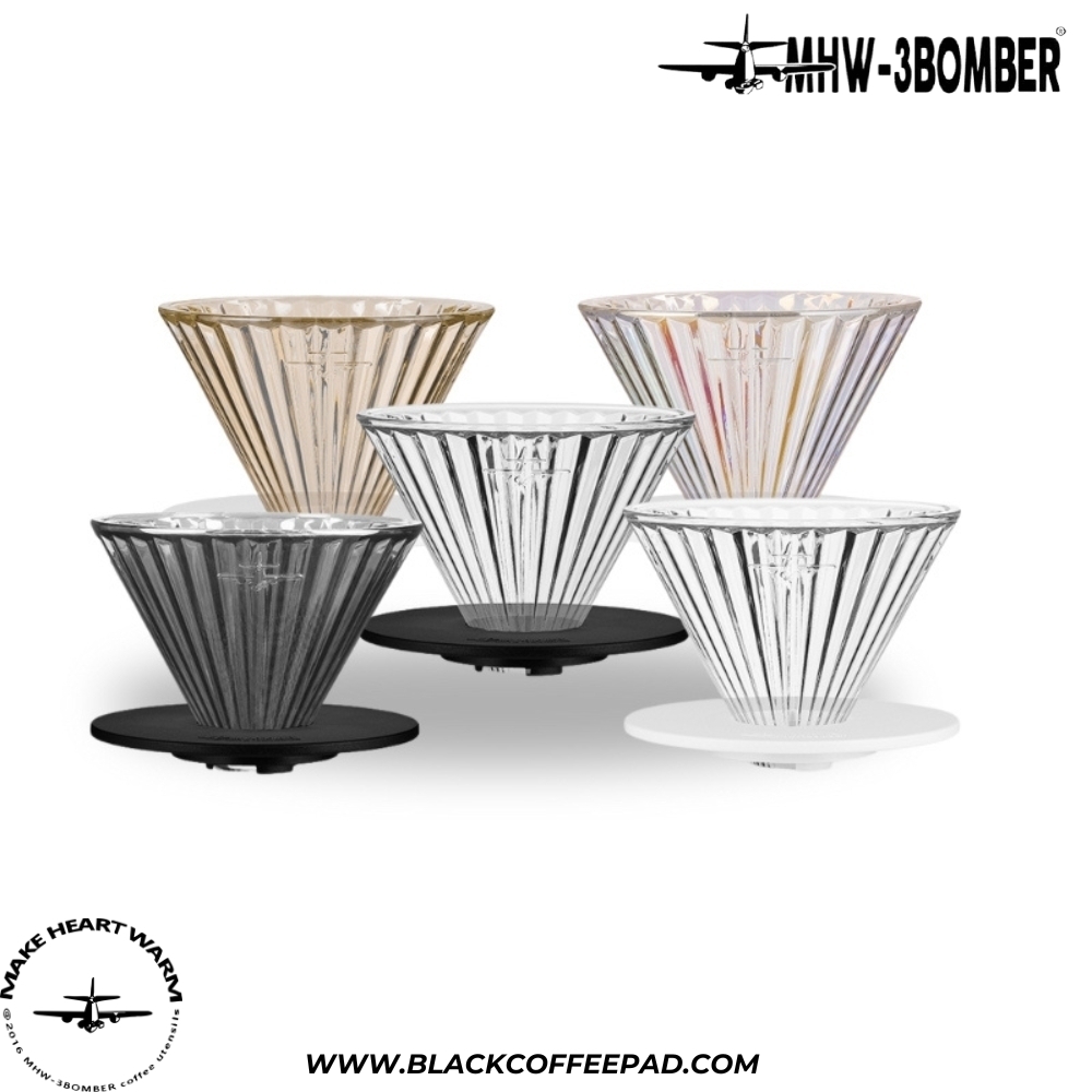  دریپر بمبر مدل وی 60 کد 01 | MHW-3BOMBER - Elf Glass Coffee Dripper V60 - V01 Coffee Dripper 