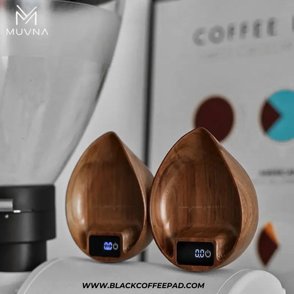  دوزینگ اسکیل قهوه موونا مدل چوبی همراه با اسپری آب | MUVNA Electronic Scale Coffee Bean Tray-Walnut 