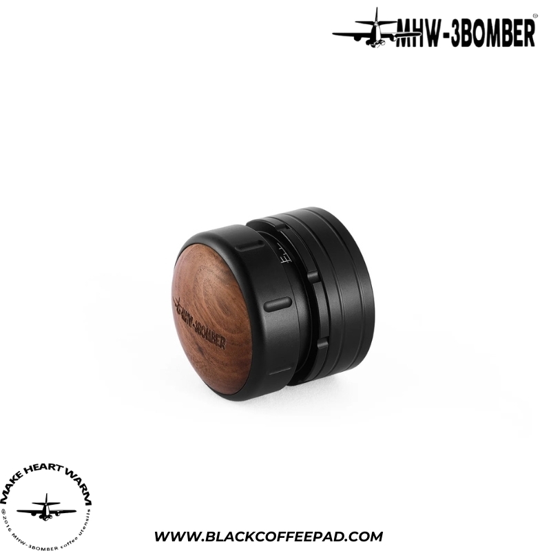  MHW-3BOMBER Memory Series Slow Rebound Coffee Tamper Black Ripple 58.35mm 