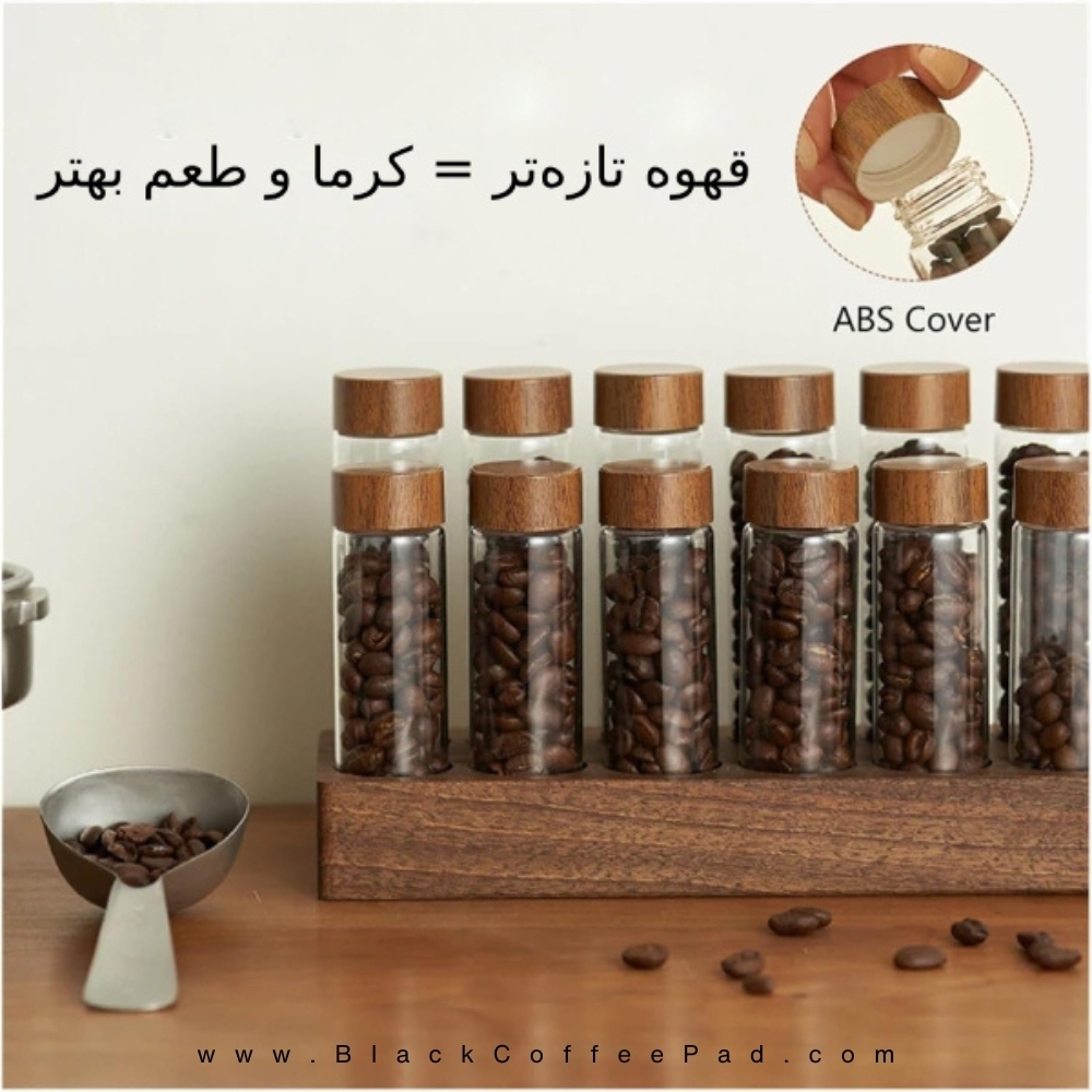 دوزینگ استوریج قهوه Madilyn Cafe همراه با استند و فانل قیفی