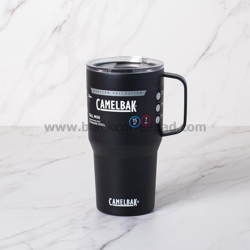  لیوان دوجداره کمل بک دسته دار گنجایش 0.7 لیتر | Camelbak TALL MUG 0.7l | لیوان Camelbak | ماگ کمل بک مشکی 