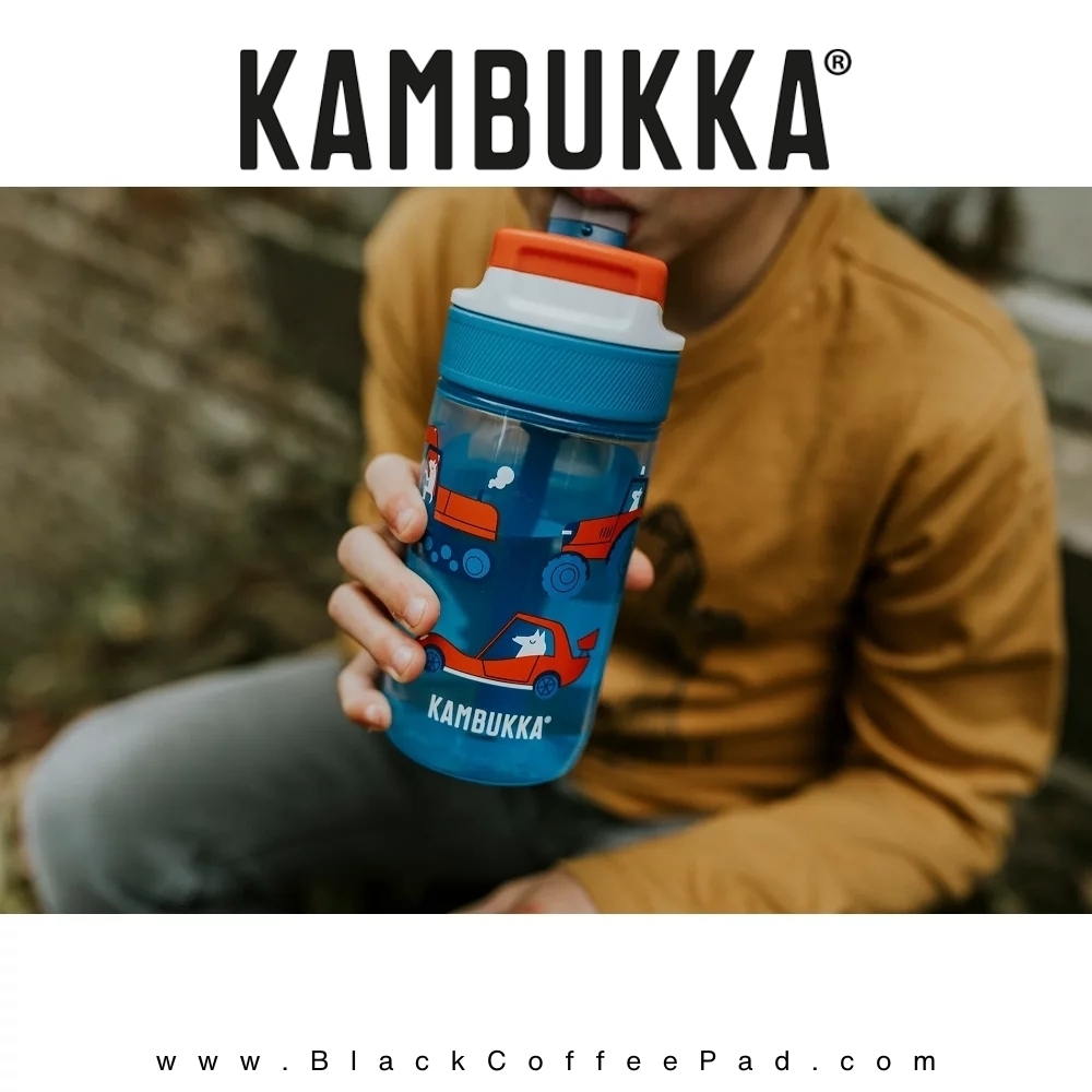  قمقمه کامبوکا بچه گانه نی دار مدل لاگون ۴۰۰ میلی لیتر | KAMBUKKA Road Dogs lagoon Bottle 400 ml 