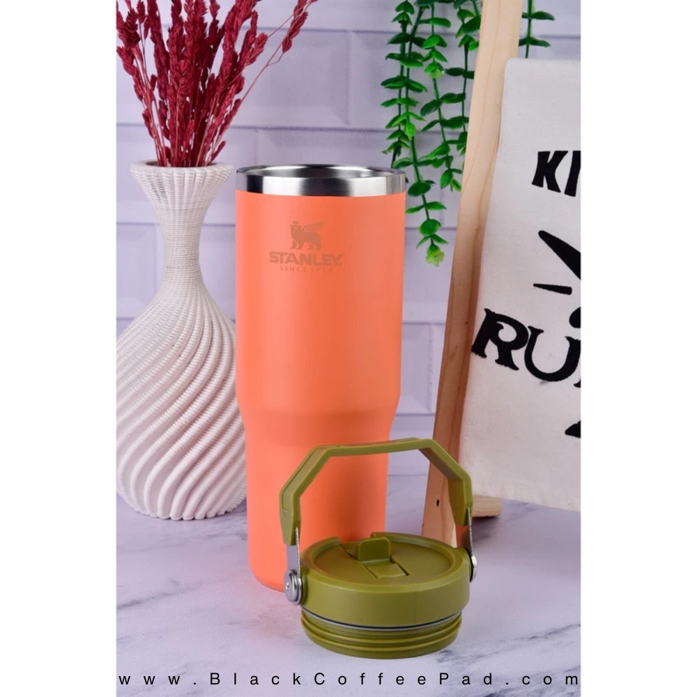  ماگ استنلی سری THE ICEFLOW مدل FLIP STRAW TUMBLER حجم 880 میلی لیتر (اورجینال) 