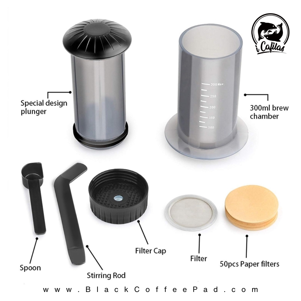  ایروپرس آیکافیلاس گنجایش 0.3 لیتر | iCafilas Travel Aero Press Coffee Maker 