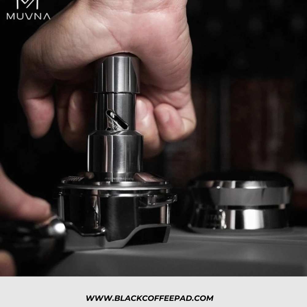  تمپر قهوه فنری تمام استیل ساناروس 58.35 | MUVNA Sonorous Calibrated Click Tamper Constant Force Coffee 