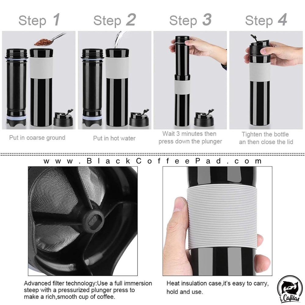  فرنچ پرس آی کافیلاس مدل تراول ماگ گنجایش 0.35 لیتر 