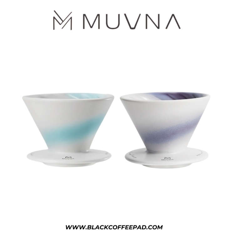 v60 سرامیکی مدل ژینگوو سرامیکی بنفش | MUVNA Ceramic xingwo V60 purple Coffee Pour Over Manual Brew