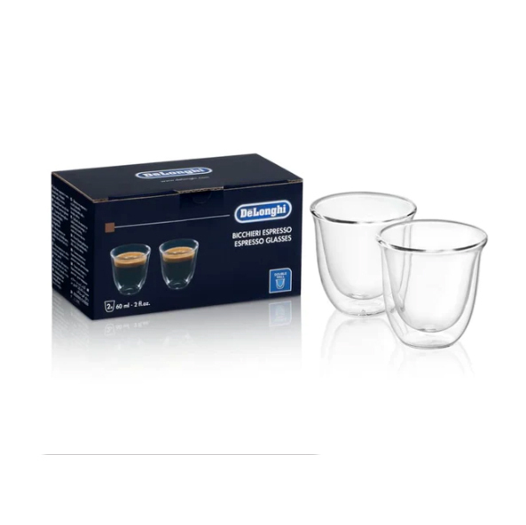  فنجان دوجداره 2 عددی دلونگی کاپوچینو | DeLonghi Double Wall Cappuccino Cups | فنجان دلونگی | فنجان دوجداره دلونگی 