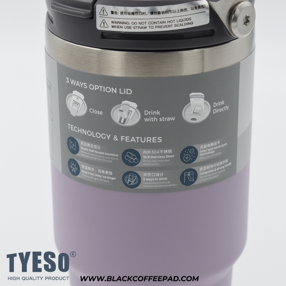  تراول ماگ تایسو مدل 2 حالته دسته دار گنجایش 0.75 لیتر | Tyeso Vaccum Insulted Bottle 0.75 Litr 