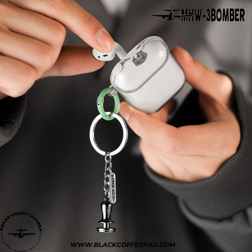  جاسوئیچی بمبر مدل پیچر، تمپر و پرتافیلتر | MHW-3BOMBER Coffee Gift Key Chain 