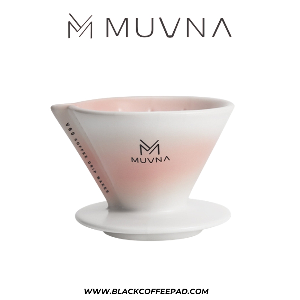  قهوه‌ساز v60 موونا مدل ژینگ چوان سرامیکی صورتی | MUVNA XingChuan pink ceramic v60 filter cup 
