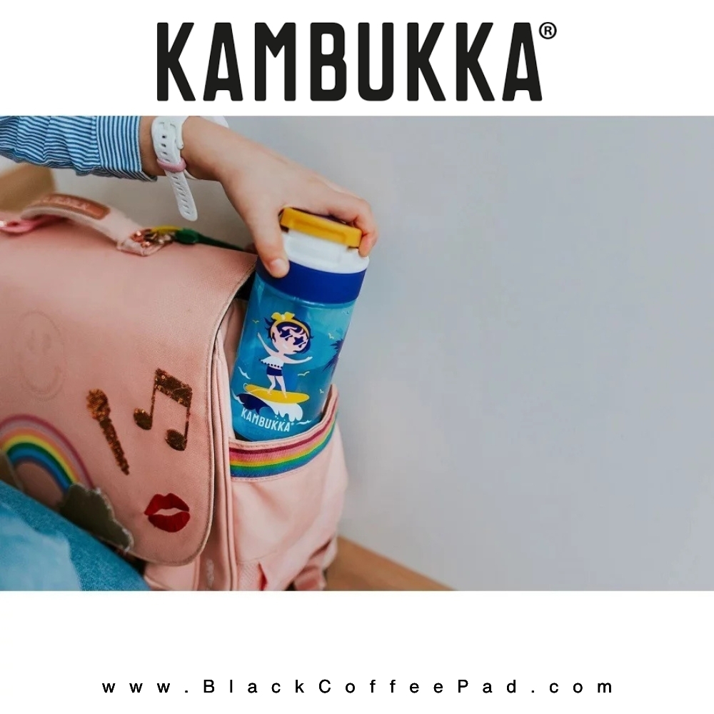  قمقمه کامبوکا بچه گانه نی دار مدل لاگون ۴۰۰ میلی لیتر | KAMBUKKA Surf Girl lagoon Bottle400 ml 