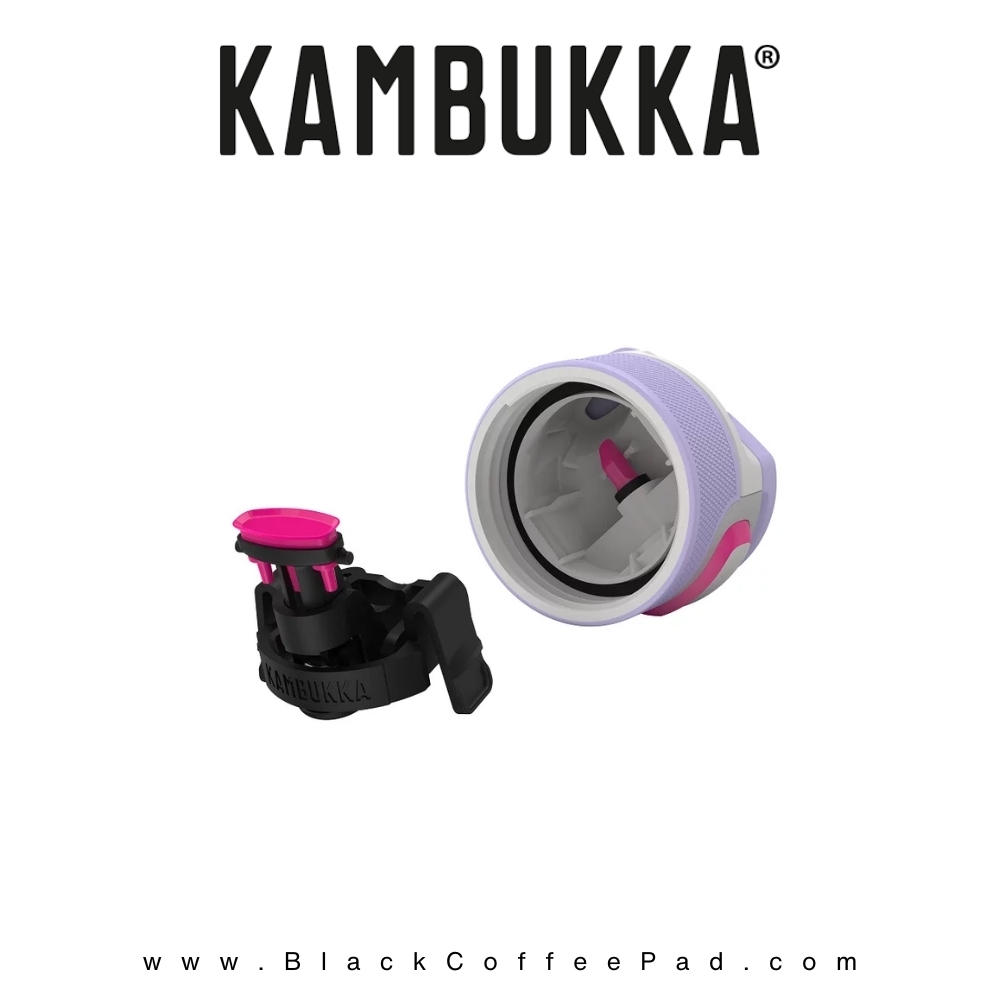 قمقمه دوجداره نی دار کامبوکا Digital Lavender گنجایش ۰٫۶ لیتر | KAMBUKKA lagoon insulated Bottle 600 ml 