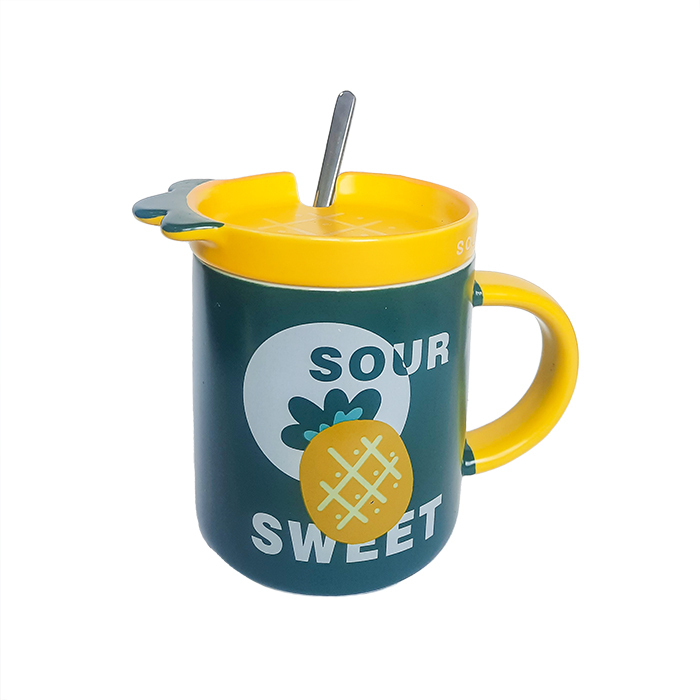  ماگ سرامیکی درب دار آناناسی 