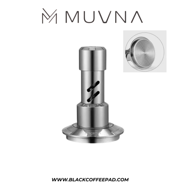 تمپر قهوه فنری تمام استیل ساناروس 58.35 | MUVNA Sonorous Calibrated Click Tamper Constant Force Coffee