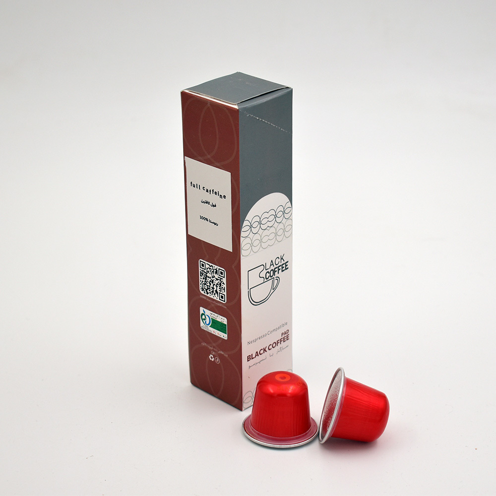 کپسول قهوه فول کافئین 100% ربوستا بلک کافی (5 عددی )