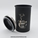 بانکه قهوه فلزی مشکی | Coffee container - Image 5