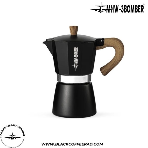 موکاپات بمبر مدل 6 کاپ گنجایش 600 میلی لیتر | MHW-3BOMBER Moka Pot Black -300ML