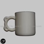 ماگ فانتزی سرامیک سفید ساده خرسی | Simple white bear ceramic fantasy mug - Image 2