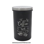 بانکه قهوه فلزی مشکی | Coffee container - Image 3