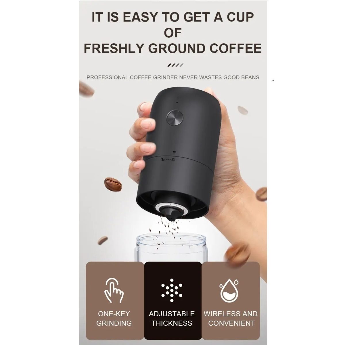 آسیاب قهوه شارژی مدل Electronic Coffee Grinder - Image 12