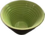 فنجان و نعلبکی سرامیکی مشکی داخل رنگی شیاردار (شش عددی) - Image 2