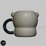 ماگ فانتزی سرامیک سفید خرسی | Bear white ceramic fantasy mug - Image 2