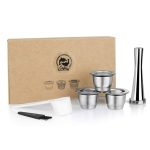 کپسول شارژی نسپرسو آی کافیلاس بسته سه عددی | Stainless Steel Refillable Coffee Espresso Capsules 3in1