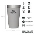 لیوان دوجداره استنلی مدل پینت گنجایش 0.47 لیتر stanley the stacking beer pint 0.47 l - Image 4