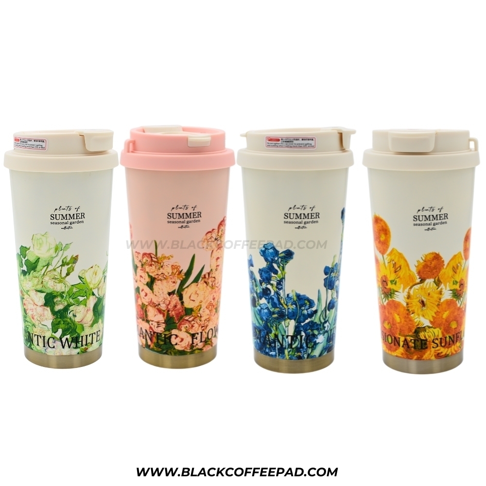 c3b3d4753fcf4f869335f8ffd9a3df54 تراول ماگ 2 حالته swig Suck مدل summer seasonal garden گنجایش 530 میلی لیتر - Image 1