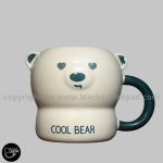 ماگ فانتزی سرامیک سفید خرسی | Bear white ceramic fantasy mug